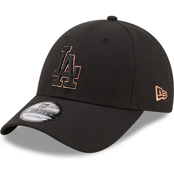 los-angeles-dodgers-mlb-new-era-sort-og-guld-buet-snapback-9forty-kasket