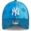 kasketter-buet-bla-justerbar-rem-9forty-paisley-print-fra-new-york-yankees-mlb-af-new-era