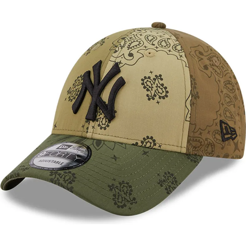 kasketter-buet-gron-justerbar-rem-9forty-paisley-print-fra-new-york-yankees-mlb-af-new-era kasketter-buet-gron-justerbar-rem-9forty-paisley-print-fra-new-york-yankees-mlb-af-new-era