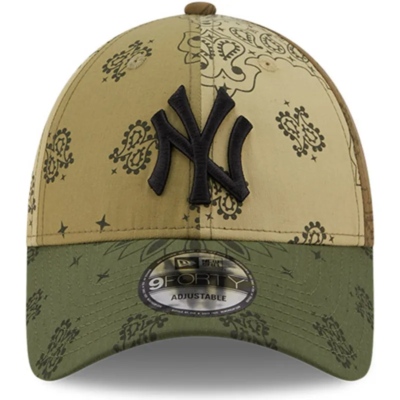 kasketter-buet-gron-justerbar-rem-9forty-paisley-print-fra-new-york-yankees-mlb-af-new-era kasketter-buet-gron-justerbar-rem-9forty-paisley-print-fra-new-york-yankees-mlb-af-new-era