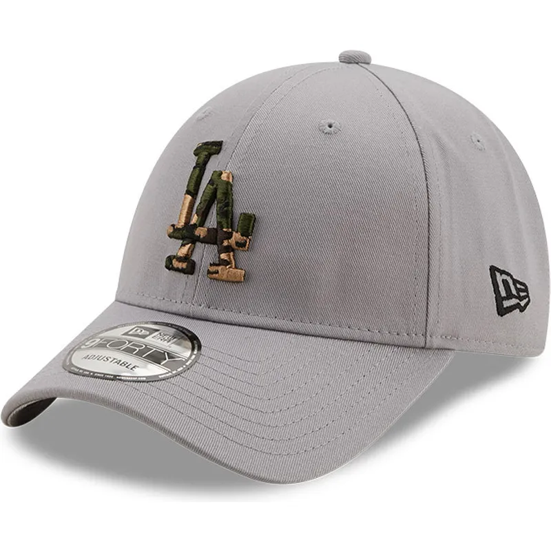 kasketter-buet-gra-justerbar-rem-9forty-camo-infill-fra-los-angeles-dodgers-mlb-af-new-era