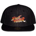 flad-sort-snapback-kasket-street-fighter-logo-fra-difuzed
