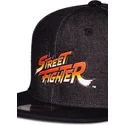 flad-sort-snapback-kasket-street-fighter-logo-fra-difuzed