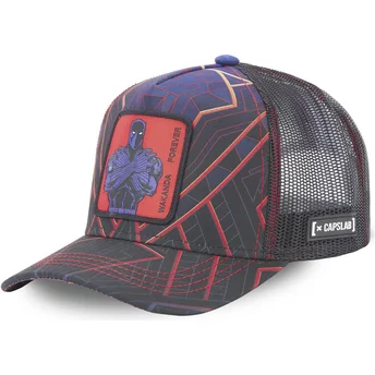 kasketter-buet-marinebla-snapback-black-panther-marvel-comics-af-capslab