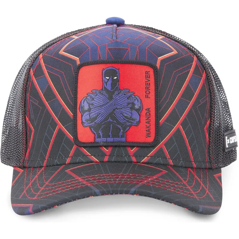 kasketter-buet-marinebla-snapback-black-panther-marvel-comics-af-capslab