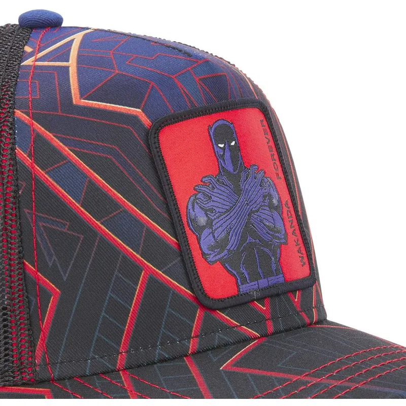 kasketter-buet-marinebla-snapback-black-panther-marvel-comics-af-capslab