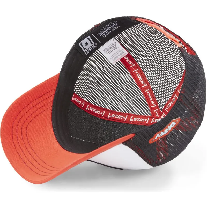 hvid-sort-og-rod-trucker-kasket-pato-lucas-loo5-daf1-looney-tunes-fra-capslab