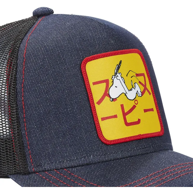 kasketter-buet-marinebla-snapback-snoopy-jordnodder-af-capslab