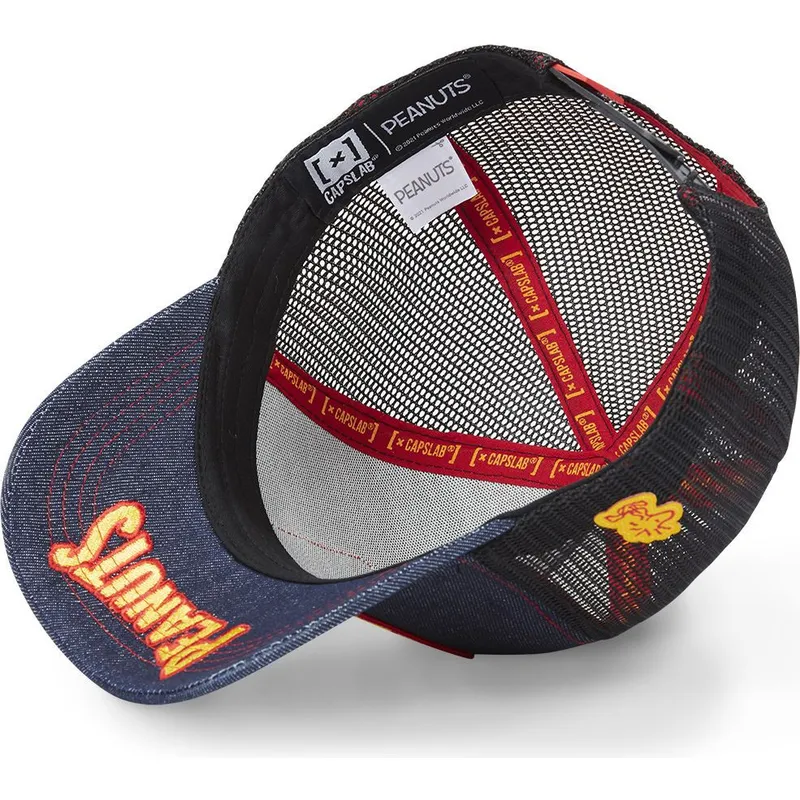 kasketter-buet-marinebla-snapback-snoopy-jordnodder-af-capslab