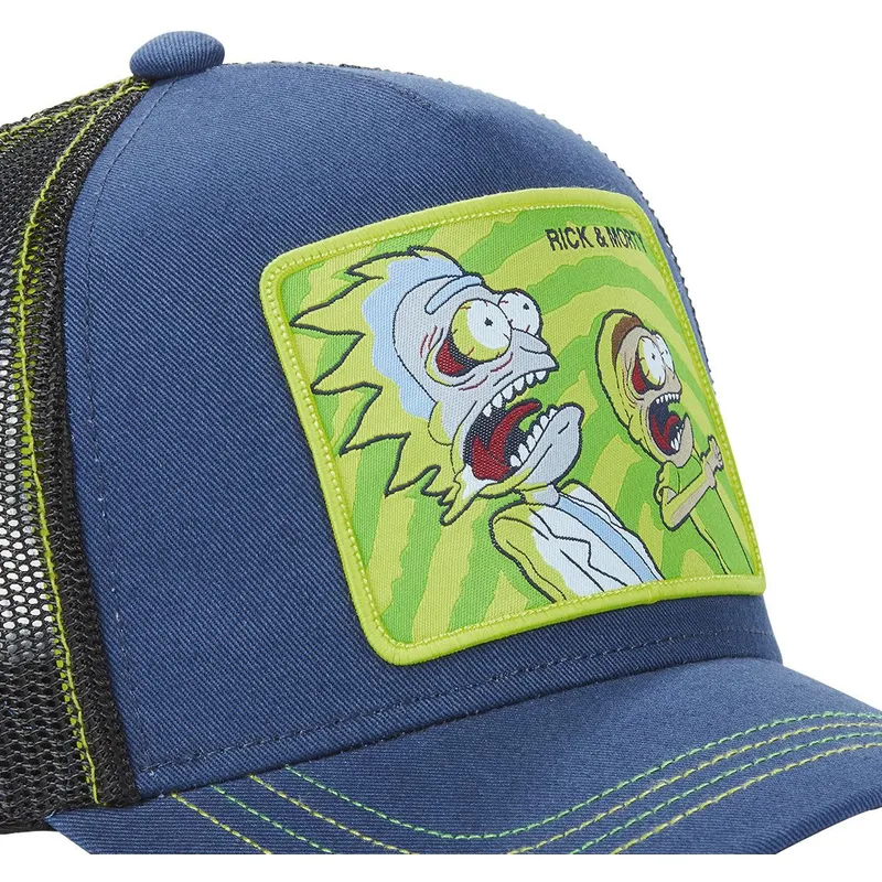 trucker-kasket-marinebla-psy1-rick-og-morty-fra-capslab