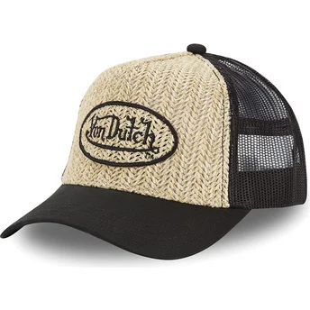 Trucker kasket brun og sort PAILLE fra Von Dutch