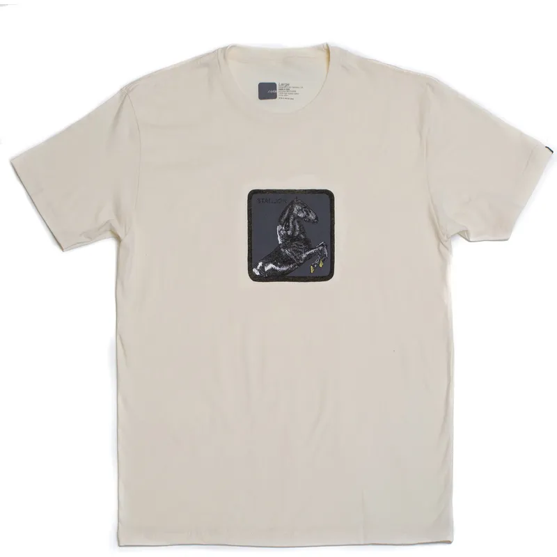 t-shirt-kort-aerme-beige-fra-manga-corta-beige-caballo-stallion-very-stable-the-farm-the-farm-af-goorin-bros t-shirt-kort-aerme-beige-fra-manga-corta-beige-caballo-stallion-very-stable-the-farm-the-farm-af-goorin-bros