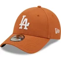 brun-justerbar-buet-kasket-9forty-league-essential-los-angeles-dodgers-mlb-fra-new-era