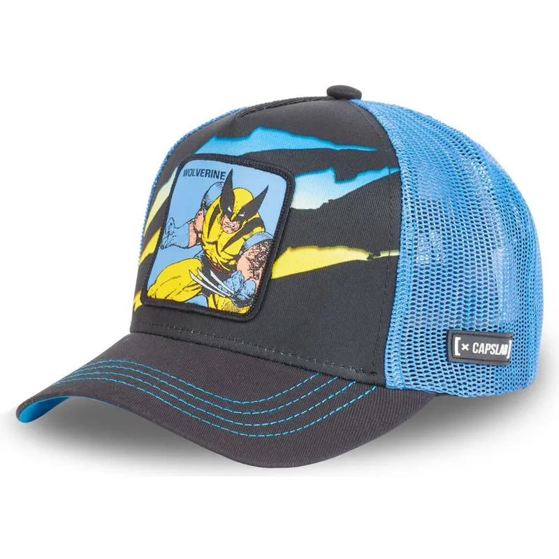 kasketter-buet-sort-snapback-wolverine-marvel-comics-af-capslab