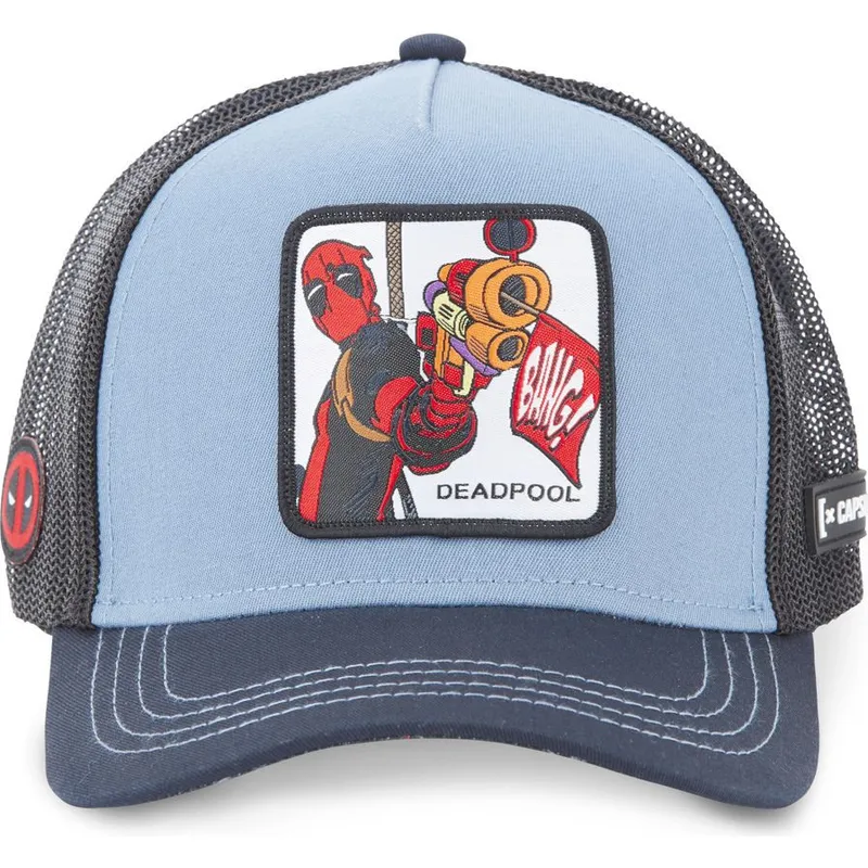 kasketter-buet-bla-snapback-deadpool-marvel-comics-af-capslab