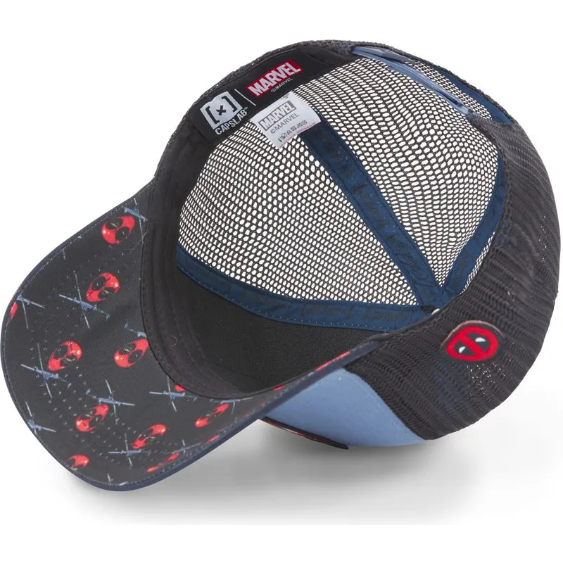 kasketter-buet-bla-snapback-deadpool-marvel-comics-af-capslab