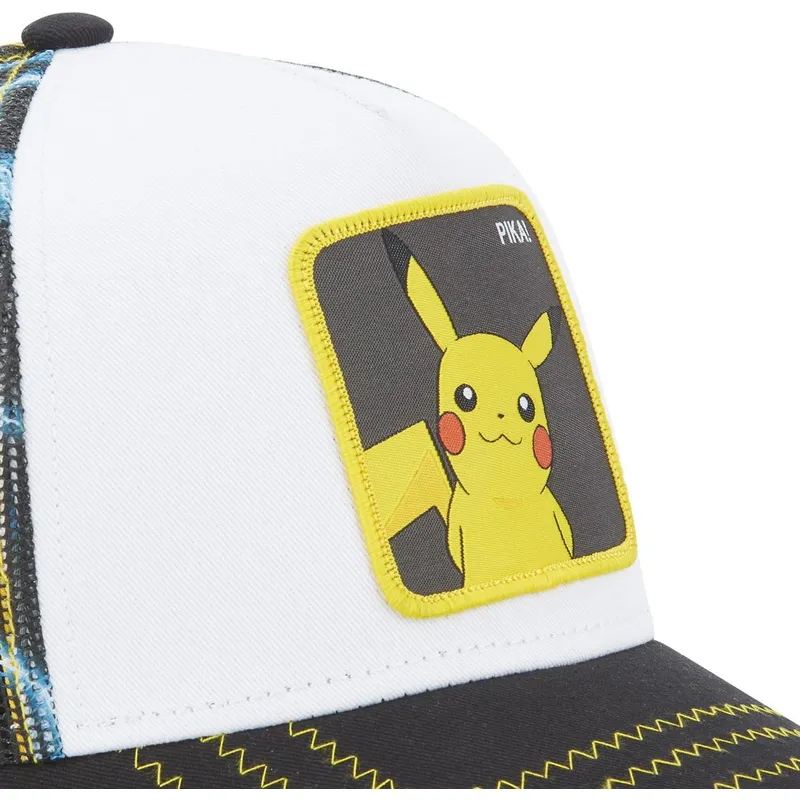 hvid-og-sort-trucker-kasket-pikachu-ele2-pokemon-fra-capslab
