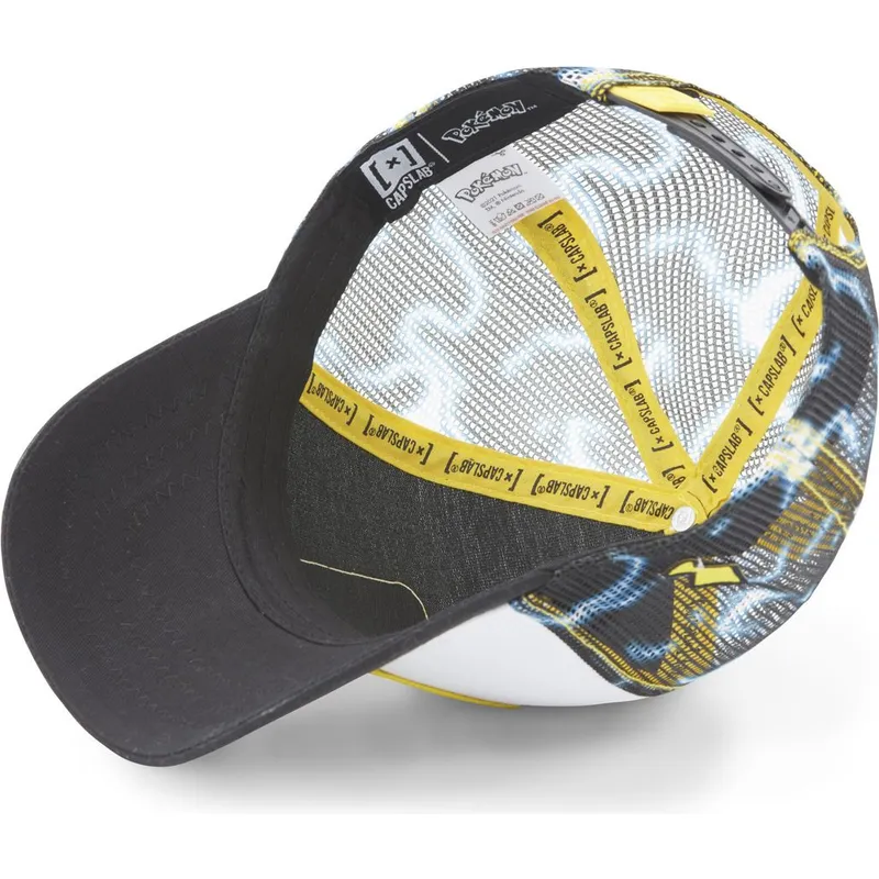 hvid-og-sort-trucker-kasket-pikachu-ele2-pokemon-fra-capslab