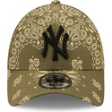 kasketter-buet-gron-justerbar-rem-9forty-paisley-print-fra-new-york-yankees-mlb-af-new-era