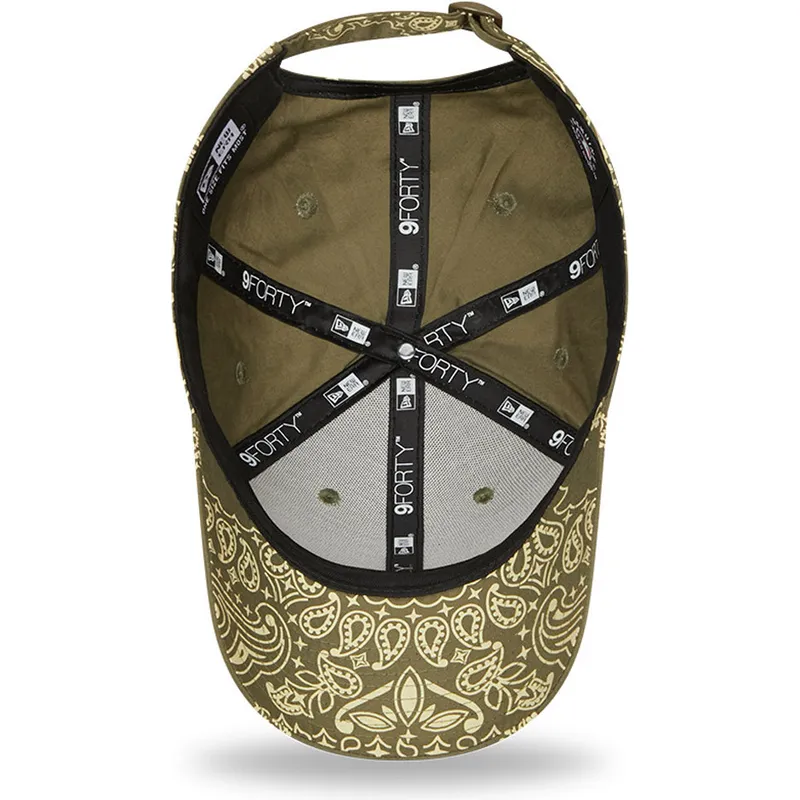 kasketter-buet-gron-justerbar-rem-9forty-paisley-print-fra-new-york-yankees-mlb-af-new-era
