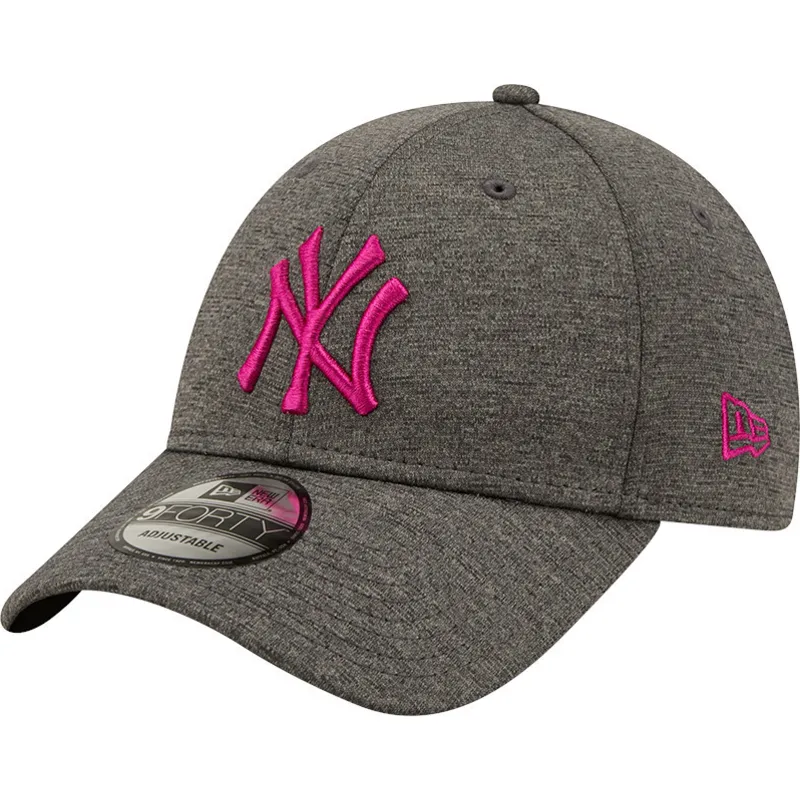 kasketter-buet-gra-justerbar-rem-rosa-9forty-shadow-tech-fra-new-york-yankees-mlb-af-new-era