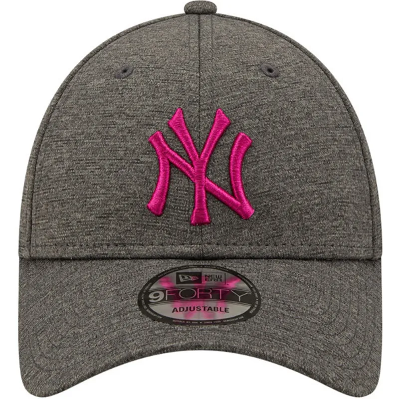 kasketter-buet-gra-justerbar-rem-rosa-9forty-shadow-tech-fra-new-york-yankees-mlb-af-new-era