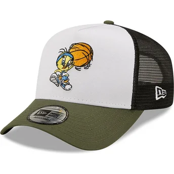 gorra-trucker-hvid-sort-og-gron-a-frame-character-sports-med-snurre-snup-looney-tunes-fra-new-era