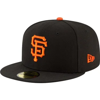 Sort justerbar flat kasket 59FIFTY AC Perf fra San Francisco Giants MLB af New Era