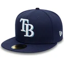 flad-marinebla-tilpasset-59fifty-ac-perf-kasket-fra-tampa-bay-rays-mlb-af-new-era