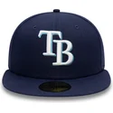 flad-marinebla-tilpasset-59fifty-ac-perf-kasket-fra-tampa-bay-rays-mlb-af-new-era