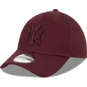 kasketter-buet-rod-snapback-granate-granate-9forty-league-essential-fra-new-york-yankees-mlb-af-new-era