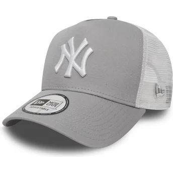 gra-trucker-kasket-til-dreng-a-frame-clean-fra-new-york-yankees-mlb-fra-new-era