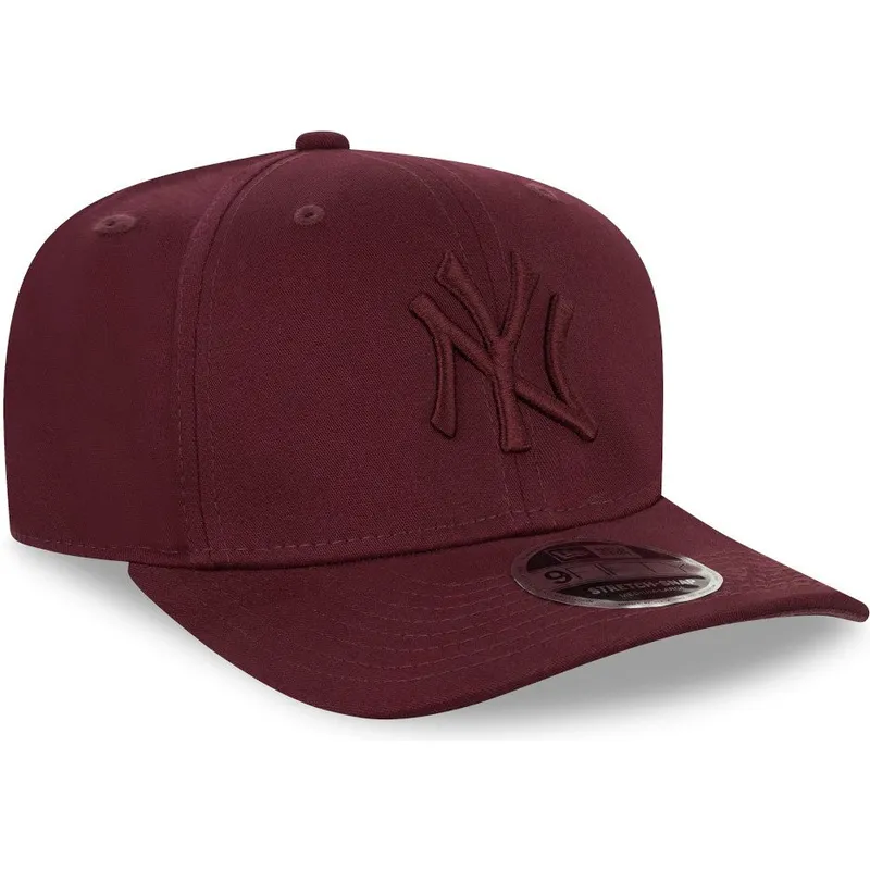 kasketter-buet-rod-snapback-granate-granate-9fifty-stretch-snap-fra-new-york-yankees-mlb-af-new-era