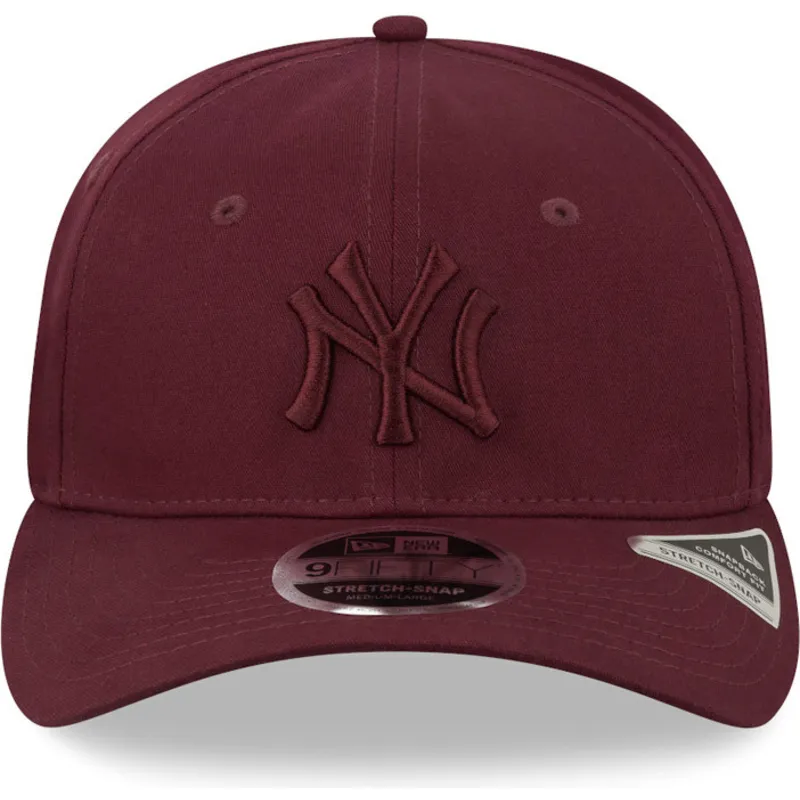 kasketter-buet-rod-snapback-granate-granate-9fifty-stretch-snap-fra-new-york-yankees-mlb-af-new-era