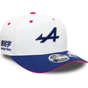 hvid-bla-og-lyserod-buet-snapback-9fifty-stretch-snap-guanyu-zhou-fra-alpine-formula-1-renault-fra-new-era