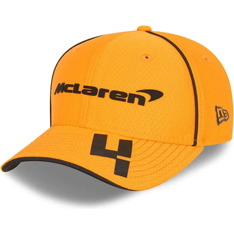 kasketter-buet-orange-snapback-til-barn-9fifty-stretch-snap-lando-norris-fra-mclaren-racing-formula-1-af-new-era