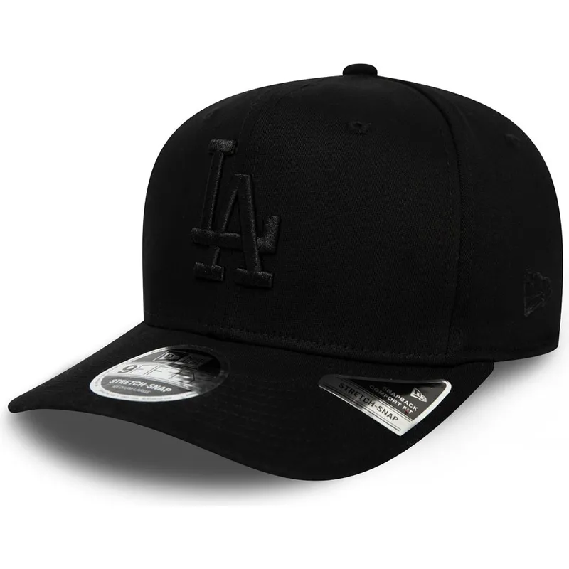 kasketter-buet-sort-snapback-9fifty-stretch-snap-tonal-fra-los-angeles-dodgers-mlb-af-new-era