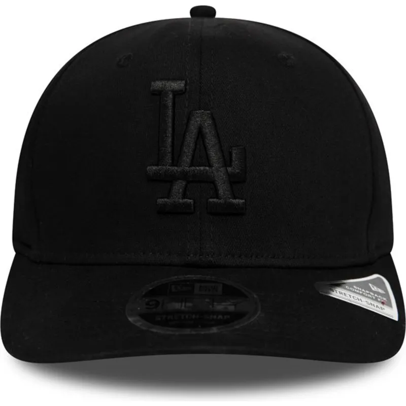 kasketter-buet-sort-snapback-9fifty-stretch-snap-tonal-fra-los-angeles-dodgers-mlb-af-new-era