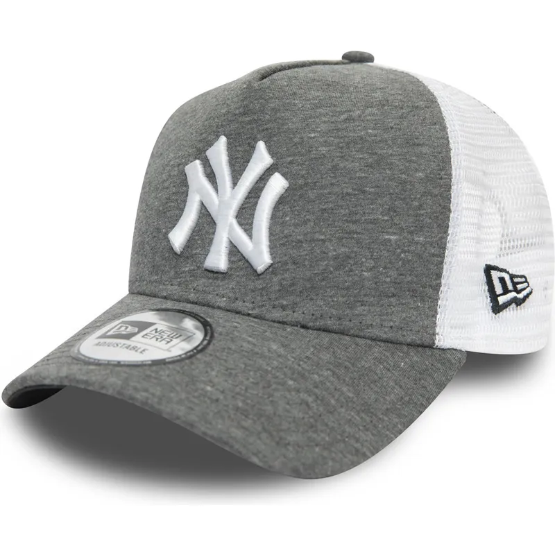 morkegra-og-hvid-trucker-kasket-a-frame-jersey-essential-fra-new-york-yankees-mlb-fra-new-era