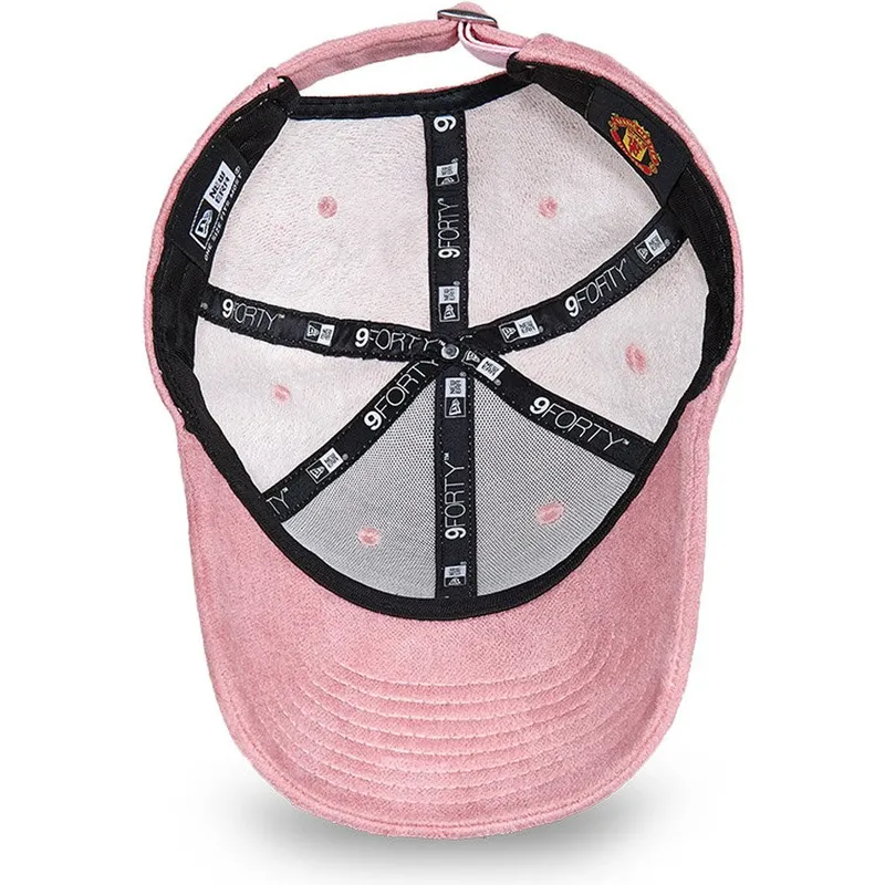 kasketter-buet-rosa-justerbar-rem-9forty-terry-cloth-fra-manchester-united-football-club-premier-league-af-new-era