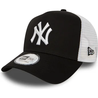 sort-trucker-kasket-til-dreng-a-frame-clean-fra-new-york-yankees-mlb-fra-new-era