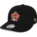 sort-justerbar-9fifty-kasket-med-buet-skygge-og-flannelmaerke-fra-cleveland-indians-mlb-all-star-game-1935-af-new-era