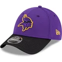minnesota-vikings-nfl-new-era-9forty-stretch-snap-sideline-road-lilla-og-sort-buet-snapback-kasket