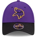minnesota-vikings-nfl-new-era-9forty-stretch-snap-sideline-road-lilla-og-sort-buet-snapback-kasket