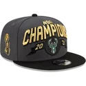 kasketter-flad-gra-snapback-9fifty-champions-fra-milwaukee-bucks-nba-af-new-era