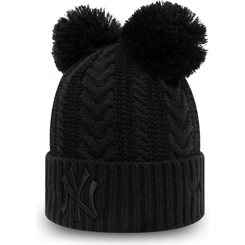 huer-pompon-sort-doble-knit-cuff-fra-new-york-yankees-mlb-af-new-era
