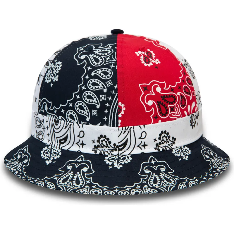 spande-marinebla-fra-bucket-azul-marino-rojo-y-blanco-paisley-explorer-af-new-era