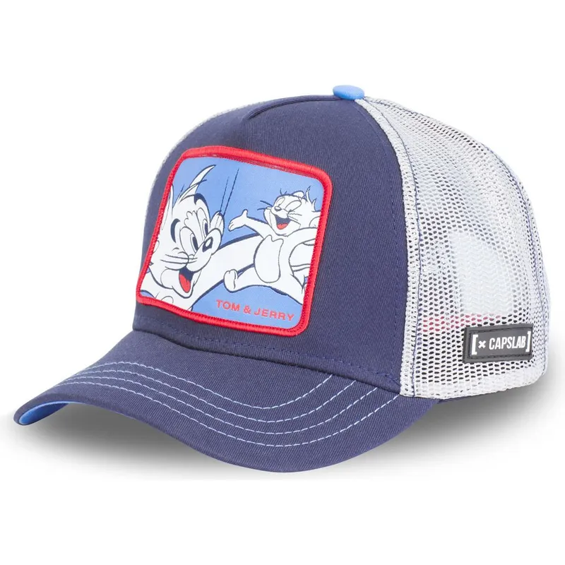 kasketter-buet-marinebla-snapback-tom-og-jerry-looney-tunes-af-capslab kasketter-buet-marinebla-snapback-tom-og-jerry-looney-tunes-af-capslab