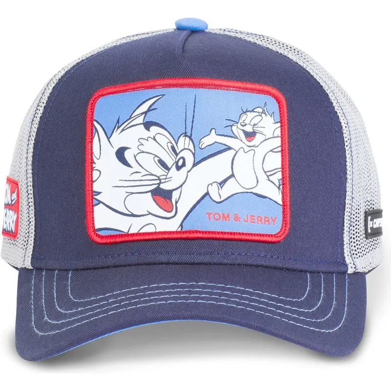 kasketter-buet-marinebla-snapback-tom-og-jerry-looney-tunes-af-capslab kasketter-buet-marinebla-snapback-tom-og-jerry-looney-tunes-af-capslab
