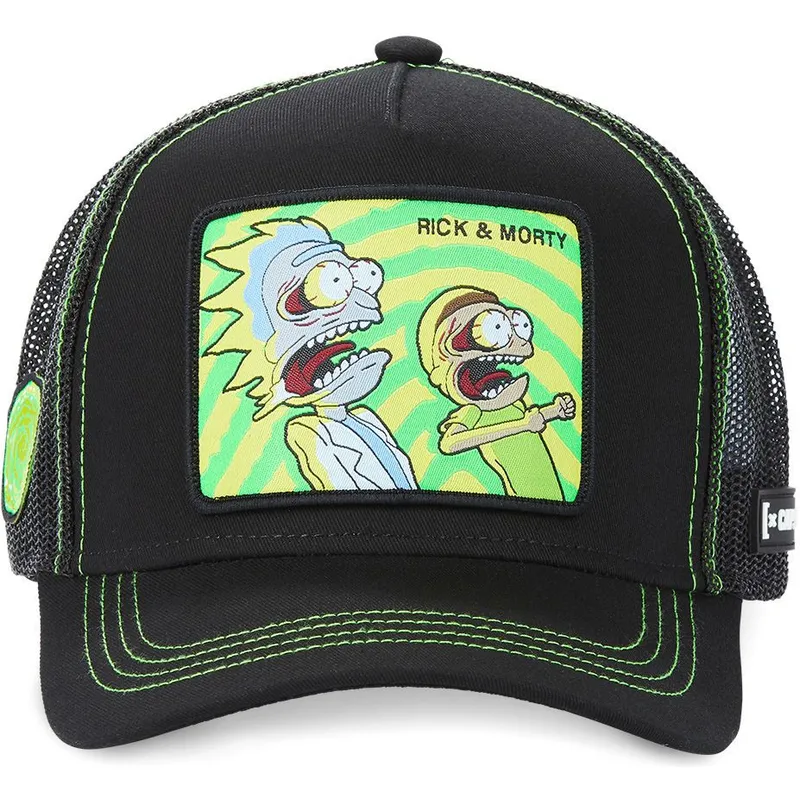 trucker-kasket-sort-rick-og-morty-psy2-fra-capslab
